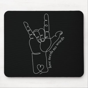 Mum Dad Kids Autism Awareness Teacher Sped Deaf Sl Mouse Pad