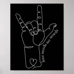 Mum Dad Kids Autism Awareness Teacher Sped Deaf Sl Poster