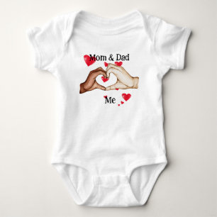 mum & dad love me baby bodysuit