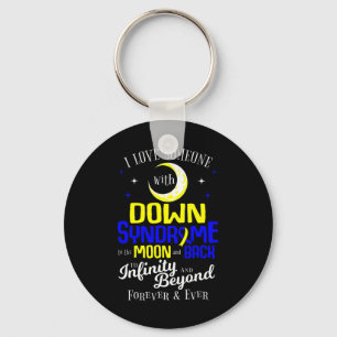 Mum Dad Love World Down Syndrome Day Women Kids Key Ring