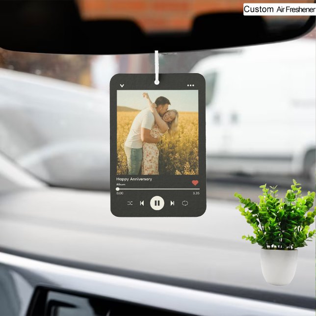 Mum & Dad Modern Anniversary Photo Music Player Car Air Freshener (Mom & Dad Modern Anniversary Photo Music Player Air Freshener)
