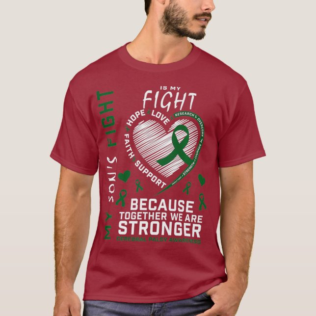 Mum Dad My Sons Fight Is My Fight Cerebral Palsy T-Shirt (Front)