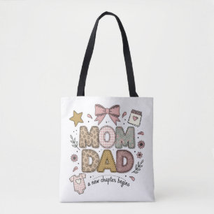 Mum Dad New Chapter Begins Cute Baby Design Tote Bag