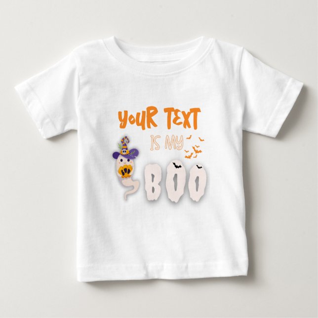 Mum Dad Nonna is my Boo cute Halloween white Baby T-Shirt (Front)