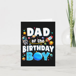 Mum Dad Of The Birthday Boy Astronaut Family Space Card
