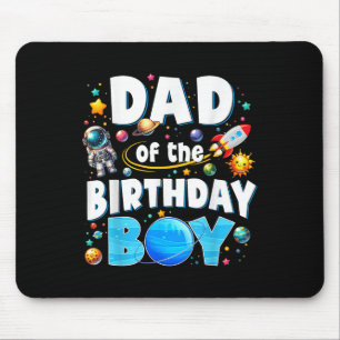 Mum Dad Of The Birthday Boy Astronaut Family Space Mouse Pad