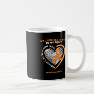 Mum Dad Orange My Daughters Fight Leukaemia Cancer Coffee Mug