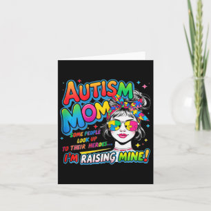 Mum Dad Parents Autism Awareness Card