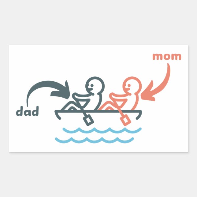 Mum/Dad Rectangular Sticker (Front)