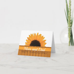 Mum & Dad   Thanksgiving Card