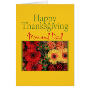 Mum & Dad   Thanksgiving Card