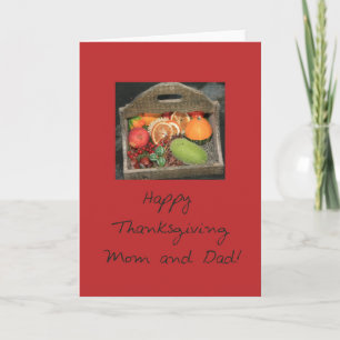 Mum & Dad   Thanksgiving Card
