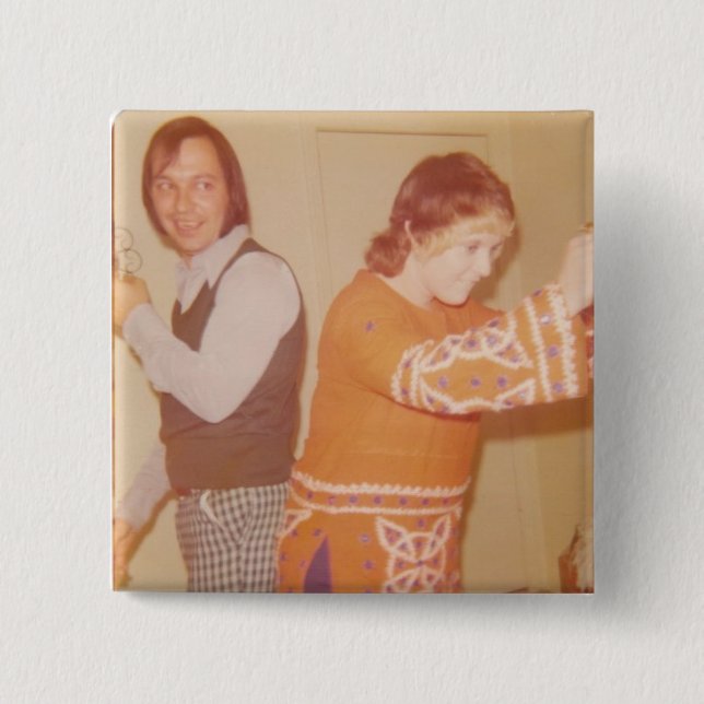 mum&daddydancin 15 cm square badge (Front)