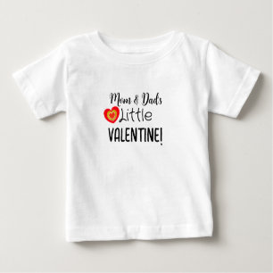  Mum & Dad's Little Valentine Cute Heart  Baby T-Shirt