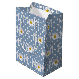 Mum Daisy On Polka Dots Medium Gift Bag