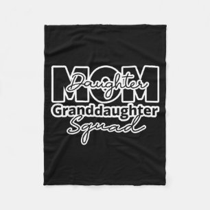 Mum daughter granddaughter squad matching mother's fleece blanket