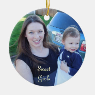 Mum Daughter Photo Ornaments Holiday Christmas