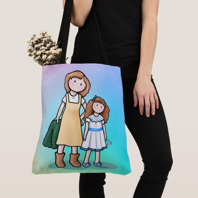 Mum & Daughter  Tote Bag (Close Up)