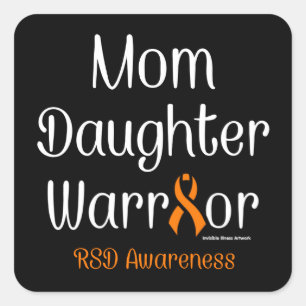 Mum Daughter Warrior...RSD Square Sticker