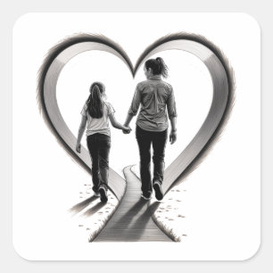 Mum day´s love square sticker