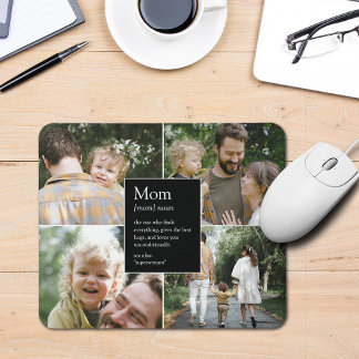 Mum Definition Funny & Heartfelt Family Photo Mouse Pad