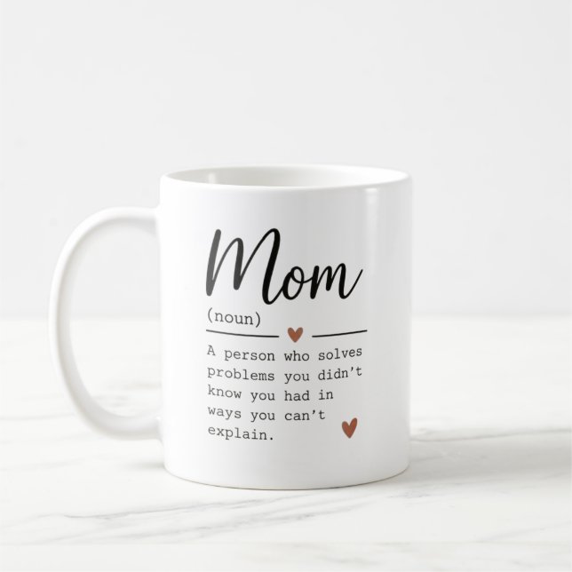 Mum Definition Funny Quote Coffee Mug (Left)