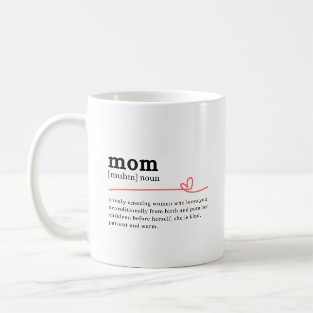 Mum Definition – Heartwarming Gift for Her Coffee Mug (Left)
