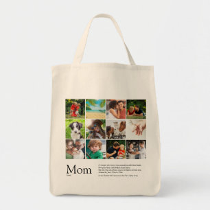 Mum Definition Modern 12 Photo Collage Tote Bag