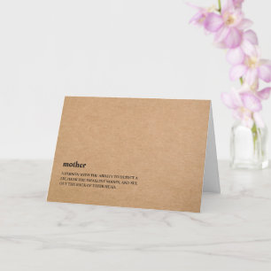 Mum Definition Mothers Day Card