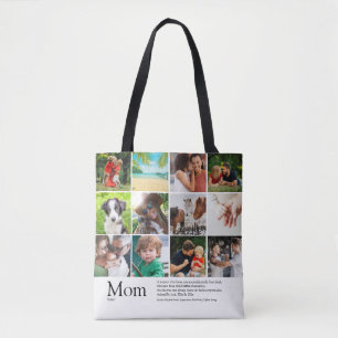Mum Definition Quote 12 Photo Collage Tote Bag