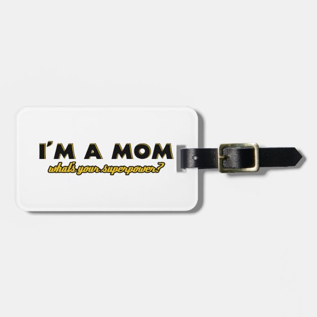 Mum designs luggage tag (Front Horizontal)