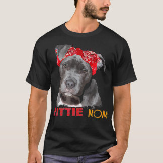 Mum Doggie Wife Dog Owner Pitbull Pittie  T-Shirt