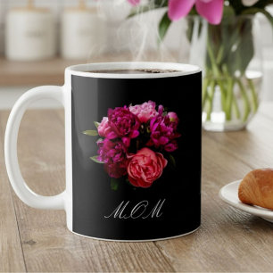 Mum Dramatic Pink And Purple Peonies  Coffee Mug