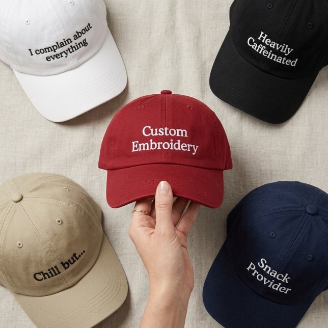 Mum Elegant Teacher Nurse Graduation Custom Script Embroidered Hat (custom coach appreciation, real estate agent gift, auntie birthday present, bride to be gift,)