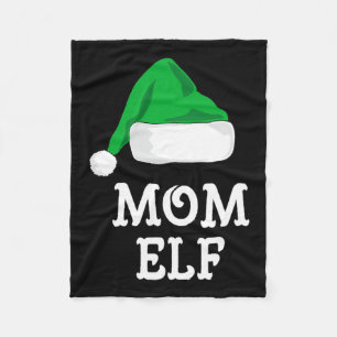 Mum Elf Christmas Matching Family Pj Pajama Xmas  Fleece Blanket