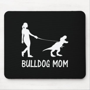 Mum English Bulldog Mama Dog Dinosaur Women Mother Mouse Pad