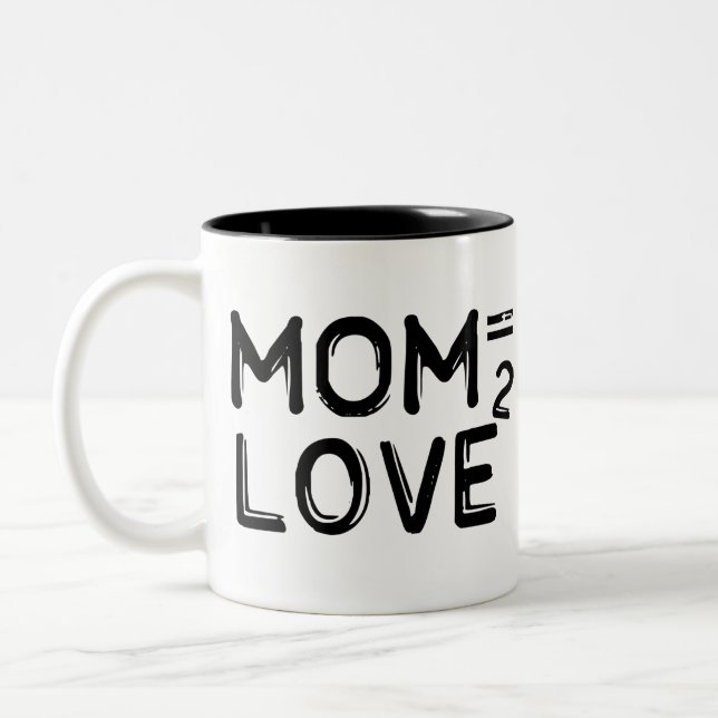 Mum Equals Love Squared Two-Tone Mug (Left)
