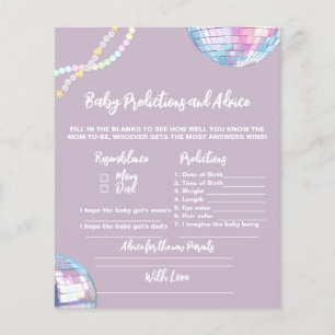 Mum era baby shower Advice for new parents game