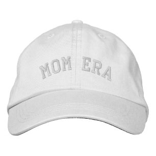 Mum Era Baby Shower Gift New Mum White Embroidered Hat