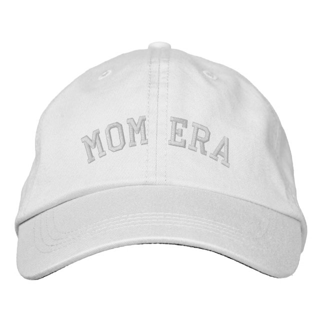 Mum Era Light Pink Baby Shower Gift New Mum Embroidered Hat (Front)