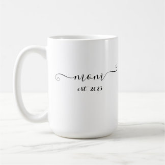 mum est. 2023 Elegant Gift for Future Mum Coffee Mug
