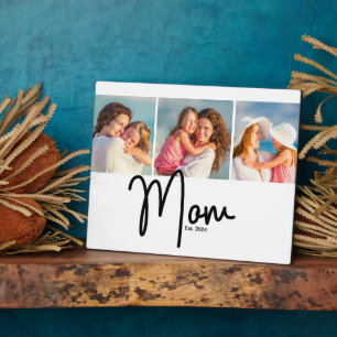 Mum Est. 3 Photo Plaque