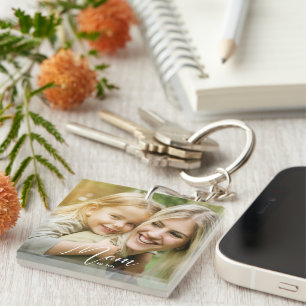 Mum Est. Photo New Mum Gift Keychain