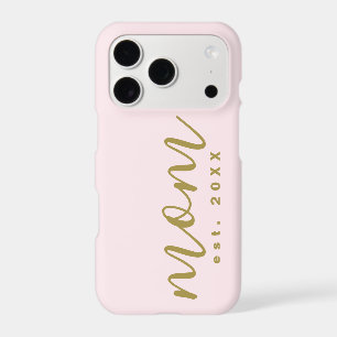 Mum Est. Year Keepsake Pastel Pink Gold Minimalist