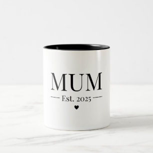 Mum Established 2025 Two-Tone Coffee Mug