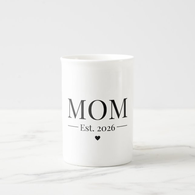Mum Established 2026 Bone China Mug (Front)