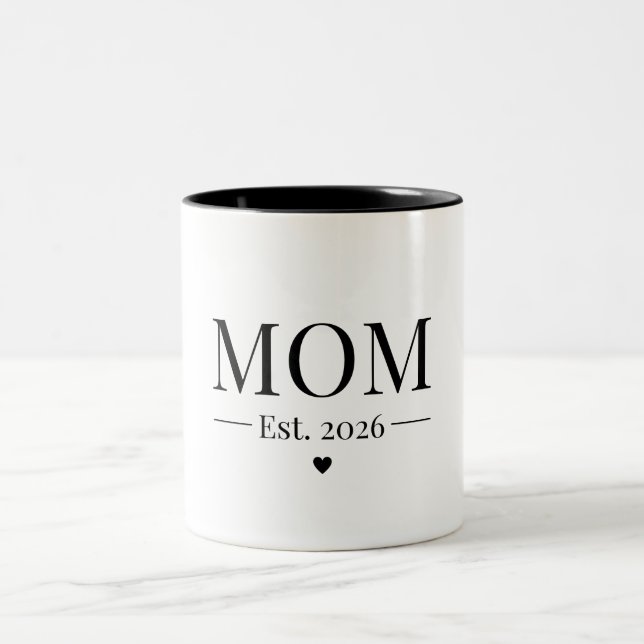 Mum Established 2026 Two-Tone Coffee Mug (Center)