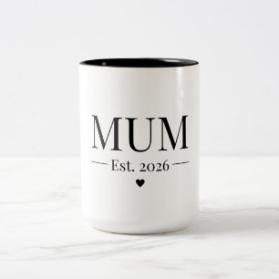 Mum Established 2026 Two-Tone Coffee Mug