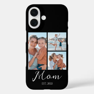 Mum Established Black 3 Photo iPhone 16 Case