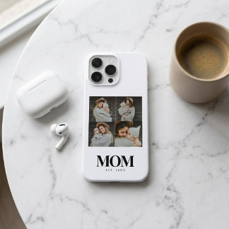 Mum Established Black Typography 3 Photo iPhone 16 Pro Max Case